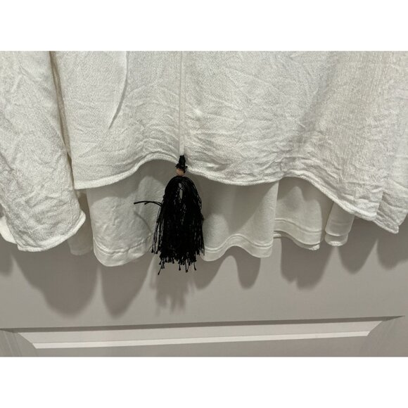 Soft Surroundings Tunic Size 3X White Lined Embroidered Shoulder Cutouts Boho - Picture 5 of 9